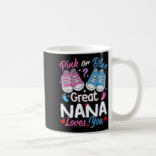 Mug Nk Or Blue Great Nana Loves You Gender Reveal (Droite)