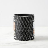 Mug No.1 Daddy Black And White Zig Zag Nom Et Photo (Centre)
