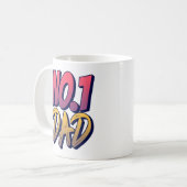 Mug No.1 Fête des pères de texte papa (Devant gauche)