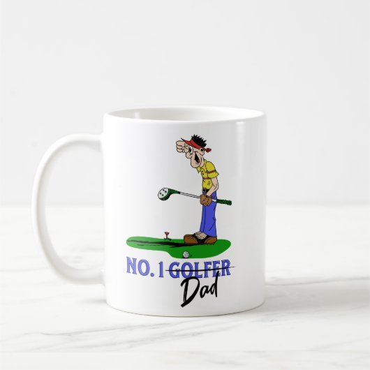 Mug No 1 Golfer Papa (Gauche)