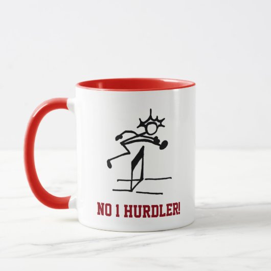 Mug No 1 Hurdler Red (Gauche)