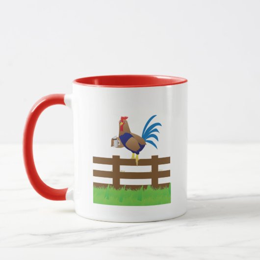 Mug No Coffee No Crow Rooster (Gauche)