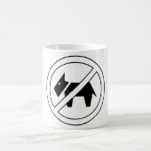 Mug No Dogs Allowed Bold Black and White Symbol (Centre)