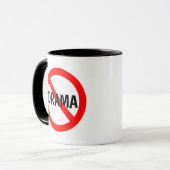 Mug NO DRAMA Connexion en rouge, blanc et noir (Devant gauche)