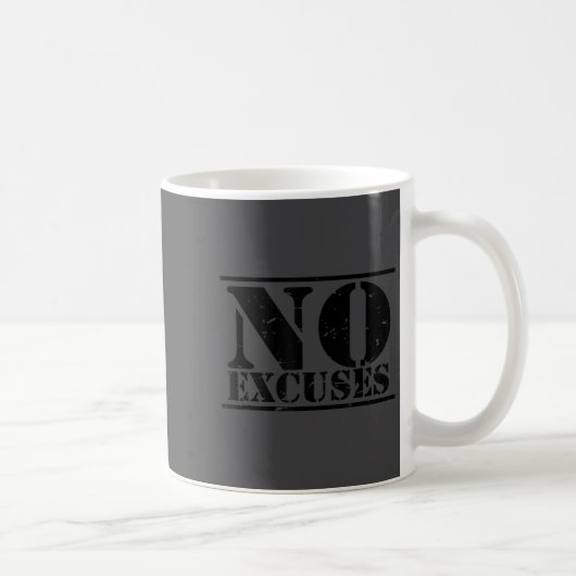 Mug No Excuses Athlete Training Motivation Distressed (Droite)