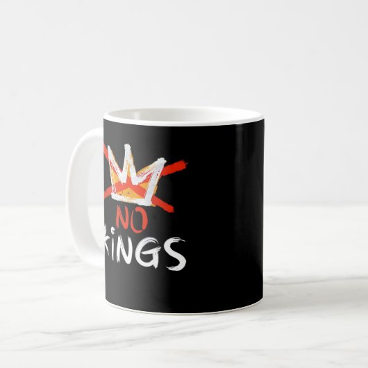 Mug No King Funny Quote Retro Creative Style (Devant gauche)
