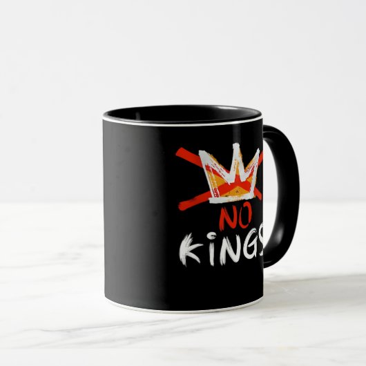 Mug No King Funny Quote Retro Creative Style (Devant droit)