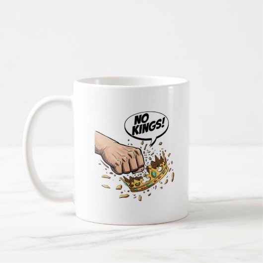Mug No Kings In America Creative Design (Gauche)