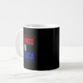 Mug No Kings In America Flag Protest Save Democracy 12 (Devant gauche)