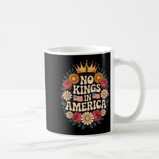 Mug No Kings In America Patriotic Democracy Dom Retro  (Droite)