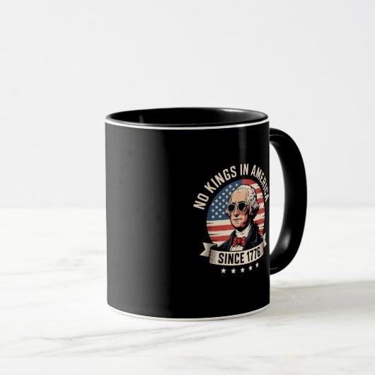 Mug No Kings In America Since 1776 Design (Devant droit)