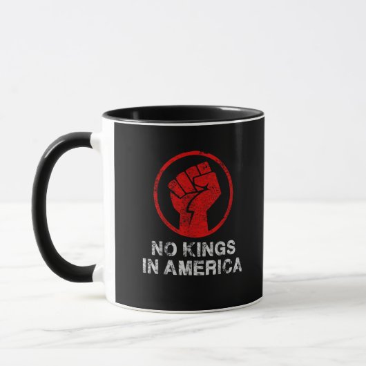 Mug No Kings In America Since 1776 Resist 8647 US Flag (Gauche)