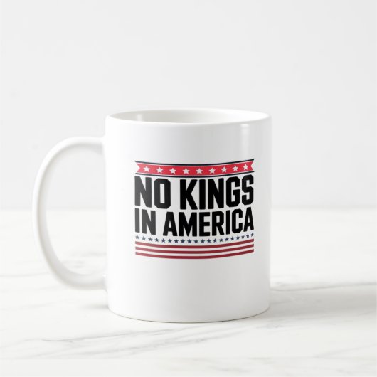 Mug No Kings In America USA Bold Design (Gauche)