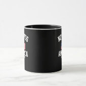Mug No Kings In America USA Flag Retro Cool Style (Centre)