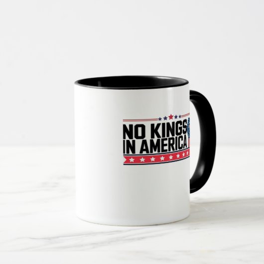 Mug No Kings In America USA Minimal Clean (Devant droit)