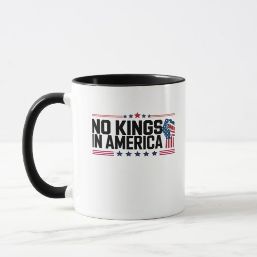 Mug No Kings In America USA Patriotic Style (Gauche)