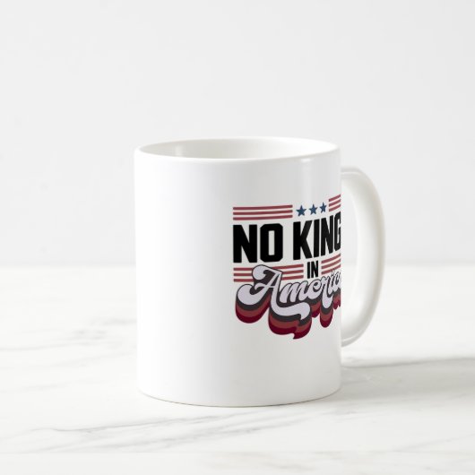 Mug No Kings In America USA Retro Classic (Devant droit)