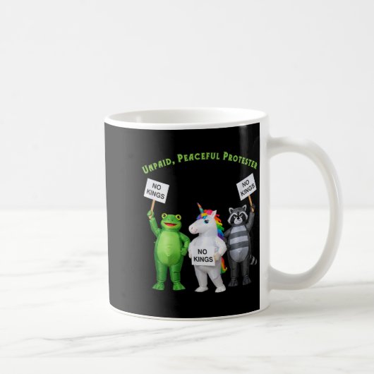 Mug No Kings Unpaid Peaceful Protester Frog And Unicor (Droite)