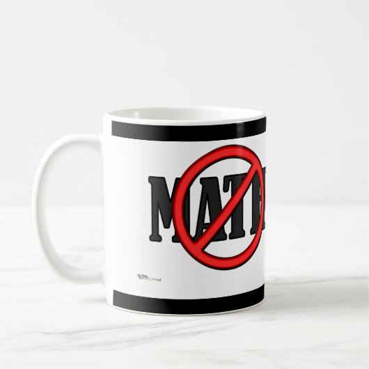 Mug No Math Zone... (drôle) (Gauche)
