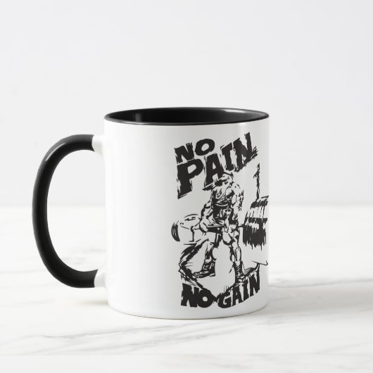 Mug No Pain No Gain - Motivation de la musculation (Gauche)