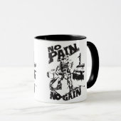 Mug No Pain No Gain - Motivation de la musculation (Devant droit)