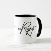Mug No Regrets - Citation sarcastique audacieuse (Devant droit)