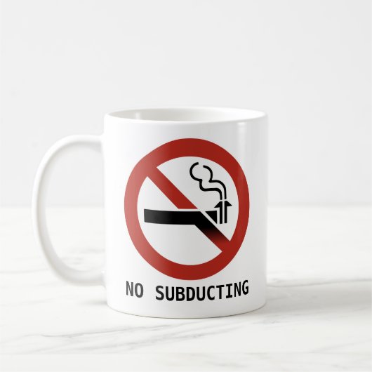 Mug No Subducting Logo - Parodie de géologie (Gauche)