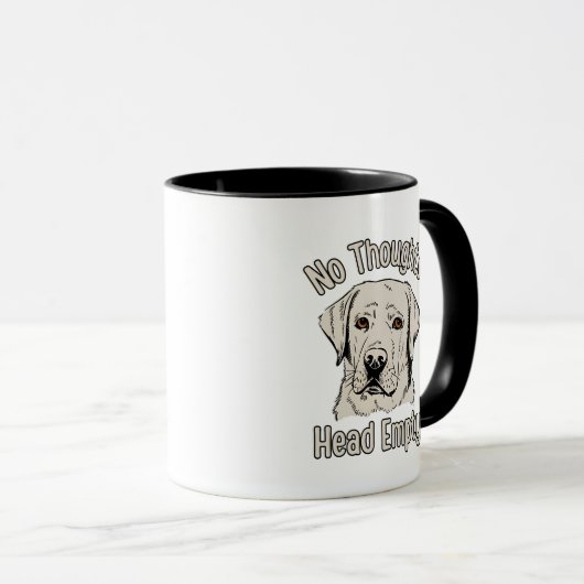 Mug No Thoughts Head Empty Labrador (Devant droit)