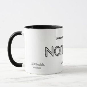 Mug NO!Trouble. logo de base contour noir