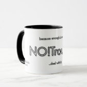 Mug NO!Trouble. logo de base contour noir (Devant gauche)