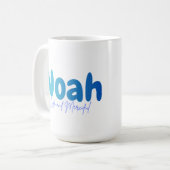 Mug Noah Name Gift - Life and Merciful - Personalized (Devant gauche)