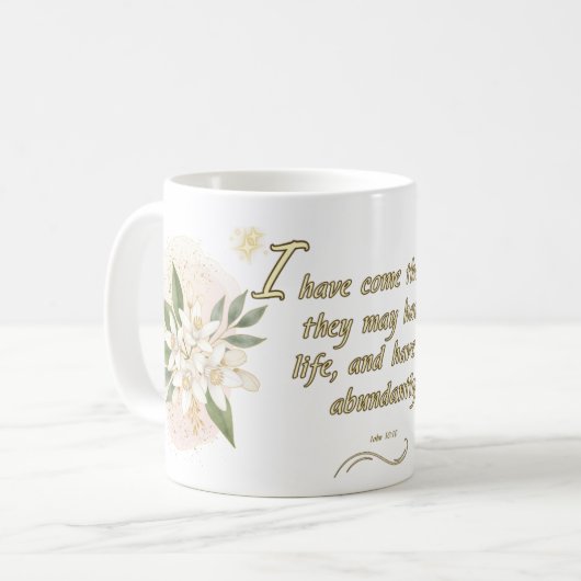 Mug Noble Life Mug: 'John 10:10 (Devant gauche)