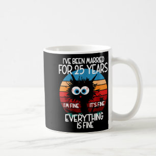 Mug Noces d'argent je suis marié depuis 25 ans
