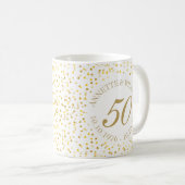 Mug Noces d'or Confettis de cœurs dorés pour 50 ans de (Devant droit)