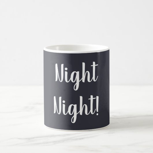 Mug nocturne en bleu foncé avec texte blanc (Centre)