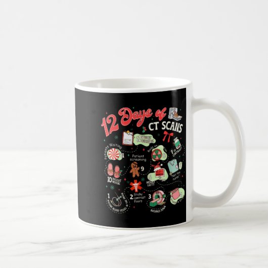 Mug Noël 12 Jours De Ct Technologue Chat Scan Radi (Droite)