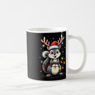 Mug Noël 2024 aux écureuils avec lumières et ampoules;