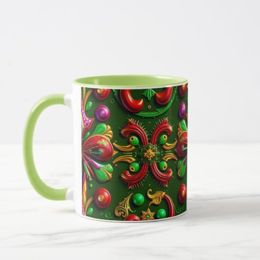 Mug NOËL ~ 3D ~ Multicolore ~ (Gauche)