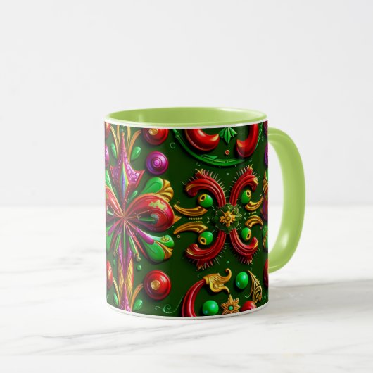 Mug NOËL ~ 3D ~ Multicolore ~ (Devant droit)