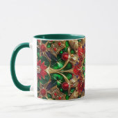 Mug NOËL ~ 3D ~ Rouge, Vert et Or ~ (Gauche)