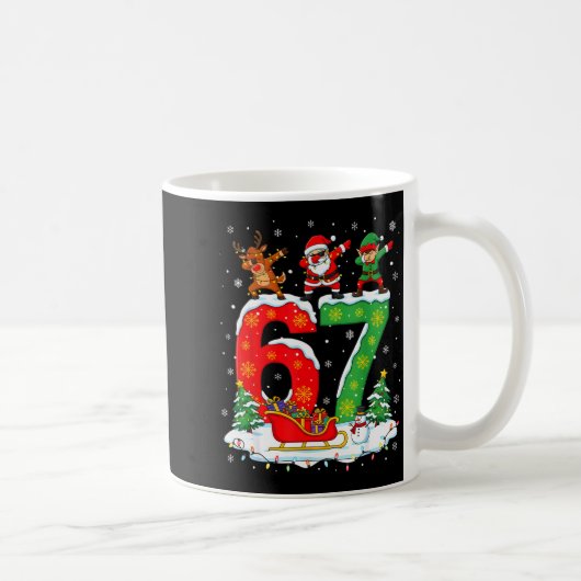 Mug Noël 67 Six Sept Mème Gen Alpha Renne San (Droite)
