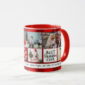Mug Noël 7 photos grille meilleure grand-mère Rouge pl (Devant droit)