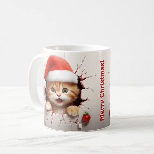 Mug Noël à Kitten 3D (Devant gauche)