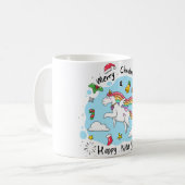 Mug Noël à la licorne (Devant gauche)