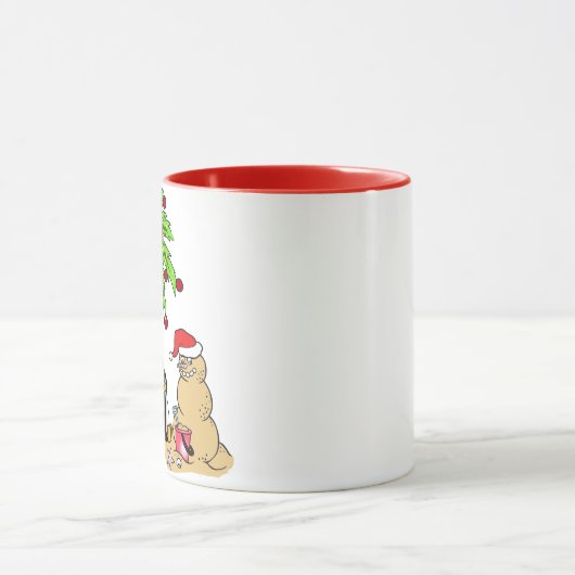 Mug Noël à la plage (Centre)