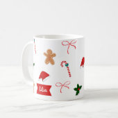Mug Noël à l'aquarelle (Devant gauche)