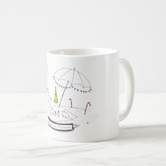 Mug Noël à Miami (Devant droit)