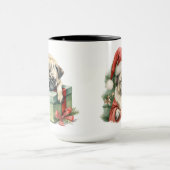 MUG NOËL ADORABLE CHIEN CARLIN DE VACANCES CHIEN (Centre)