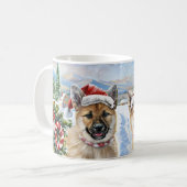 Mug Noël Akita (Devant gauche)