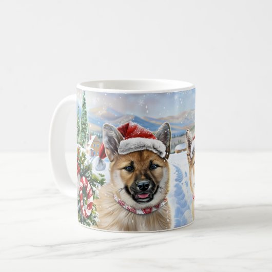 Mug Noël Akita (Devant gauche)